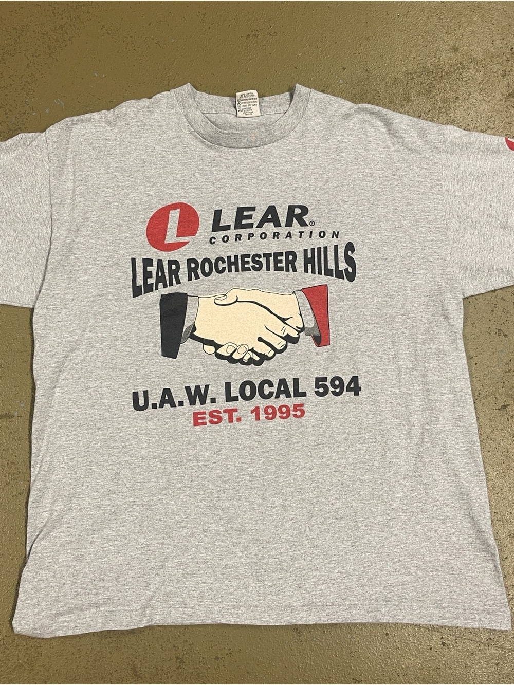 Lear Corporation Rochester Hills UAW Local 594 T-Shirt XL